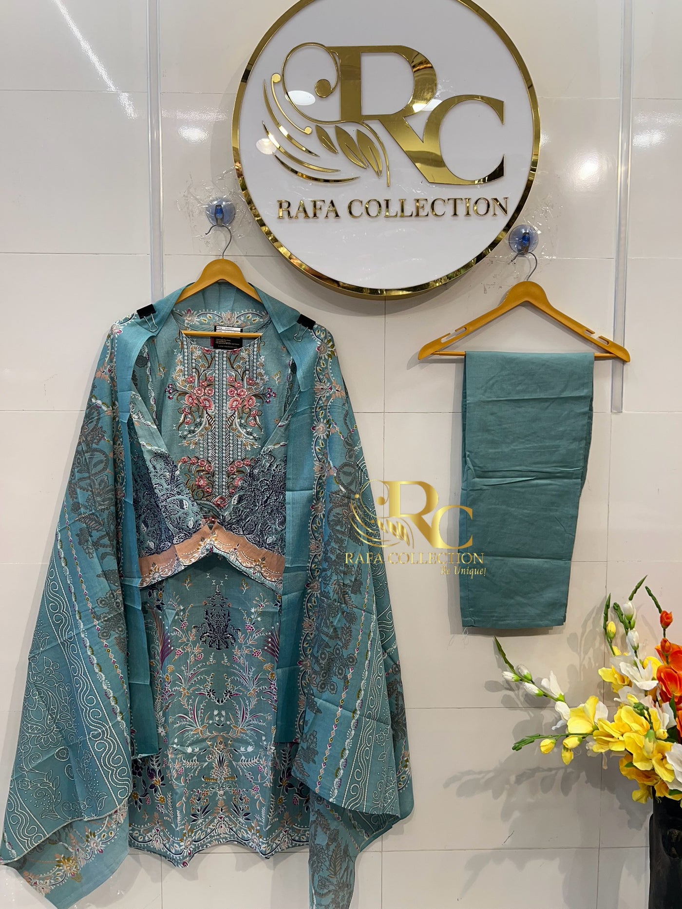 Embroided ready to wear suit 1384