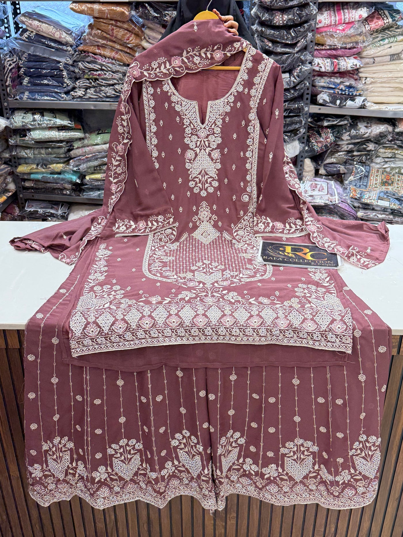 Party wear plazzo suits 17396