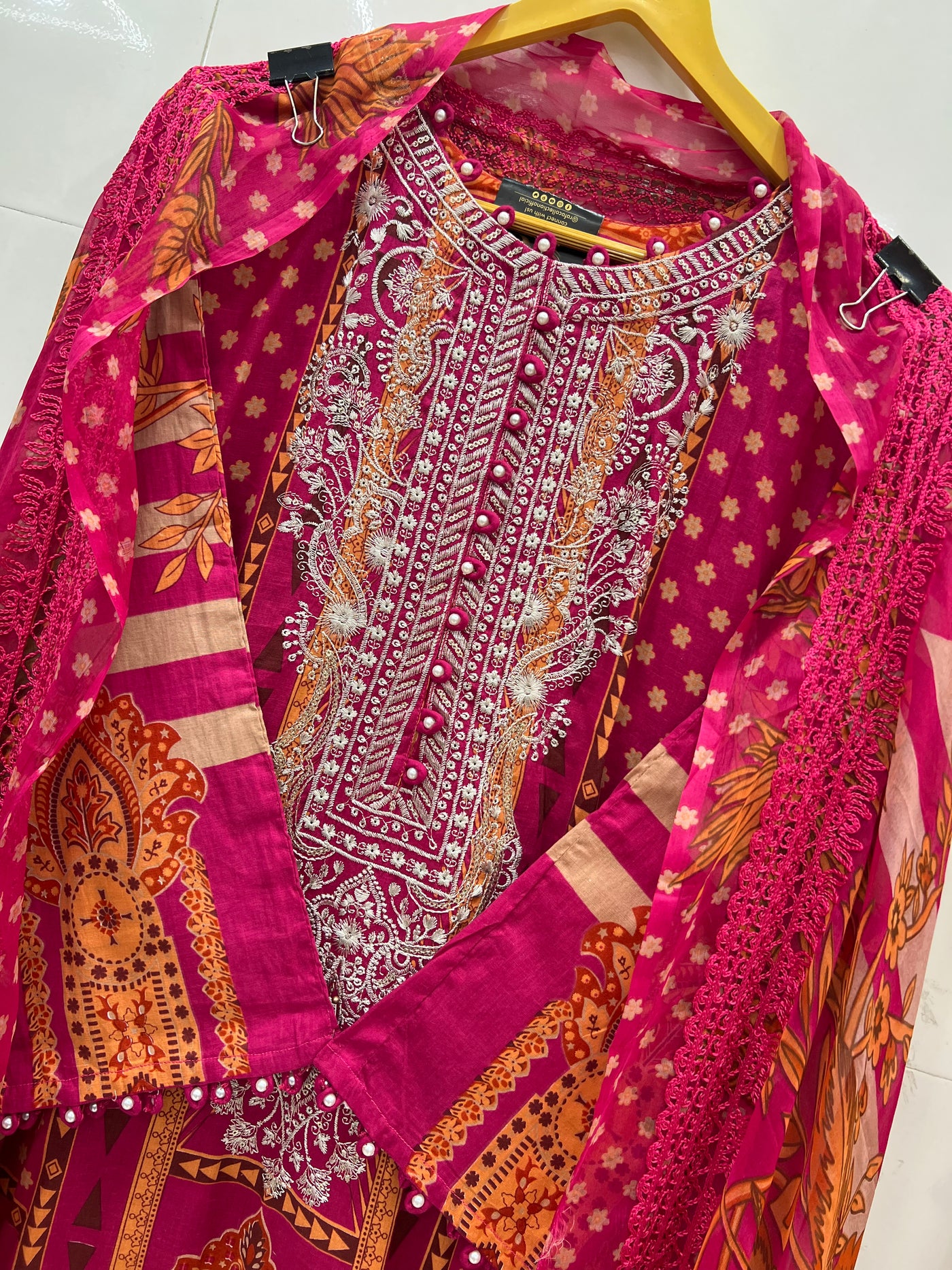 Pakistani pearl embellished suits 2660