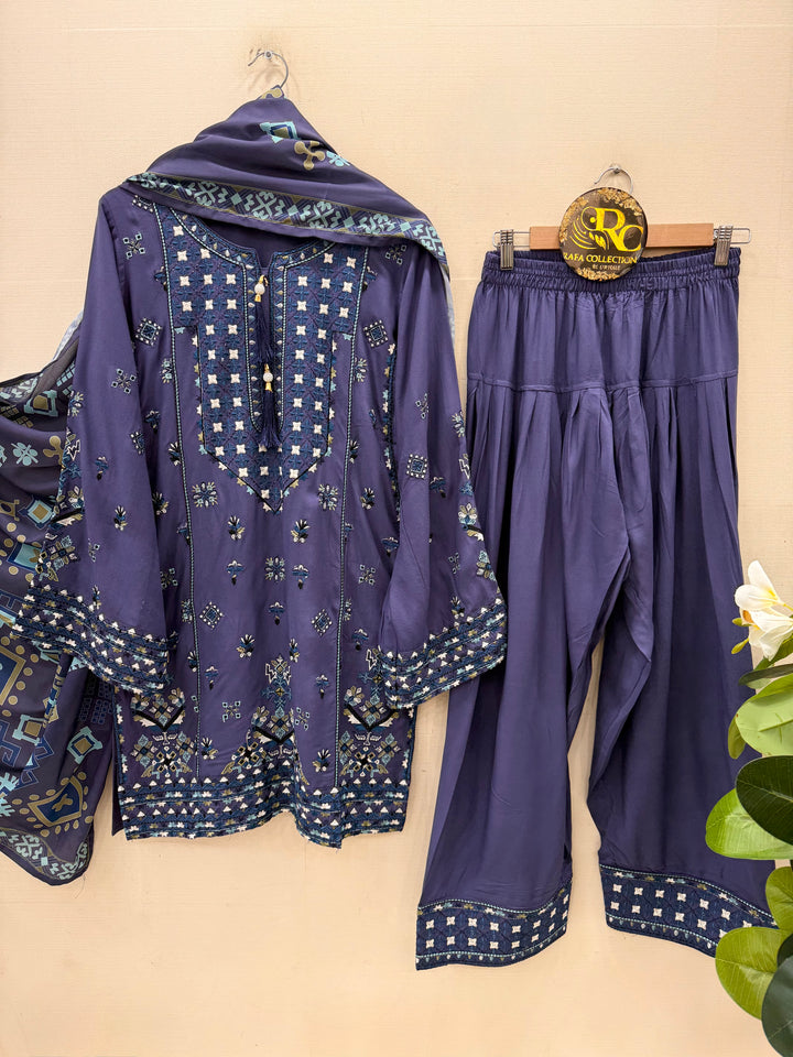 Embroidered Farshi Salwar Suits