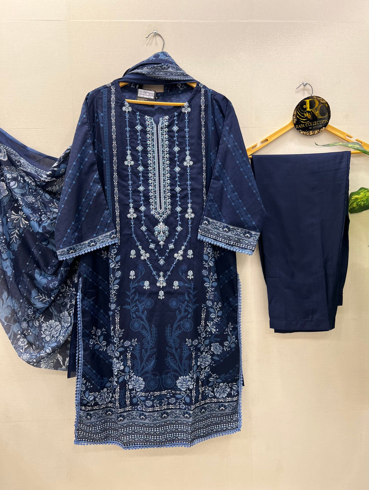 Semi Cotton embroidered suits
