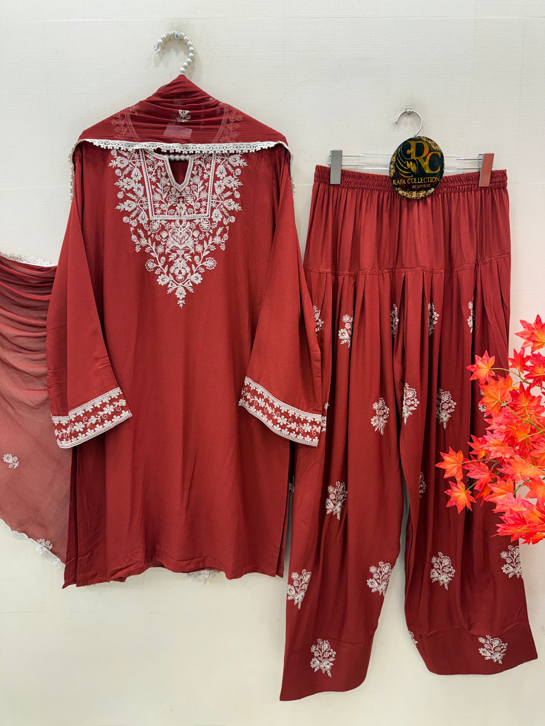 Embroidered Farshi Salwar Suits