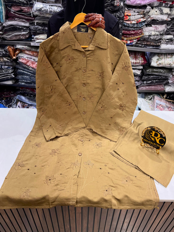 Cotton embroidered co-ord sets 3130