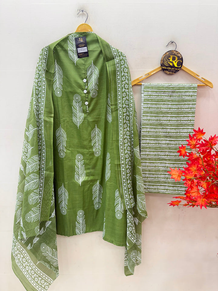 Slub Cotton Unstitched Suits