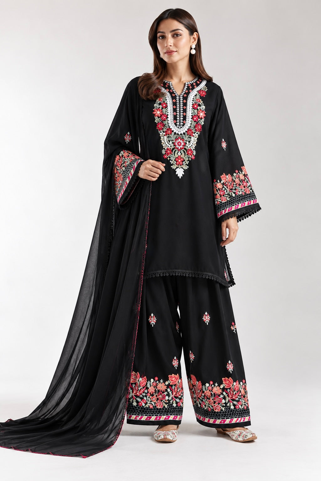 Premium Embroidered Farshi Salwar Suits