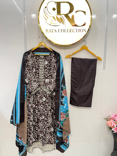 Semi Cotton Patch Work Suits 2346
