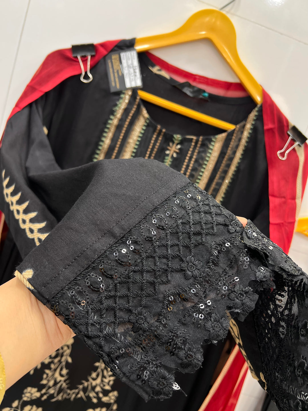 Pakistani patch work suit 2719