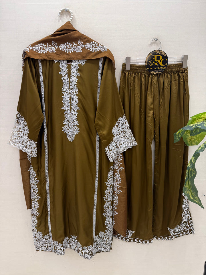 Embroidered plazzo suits