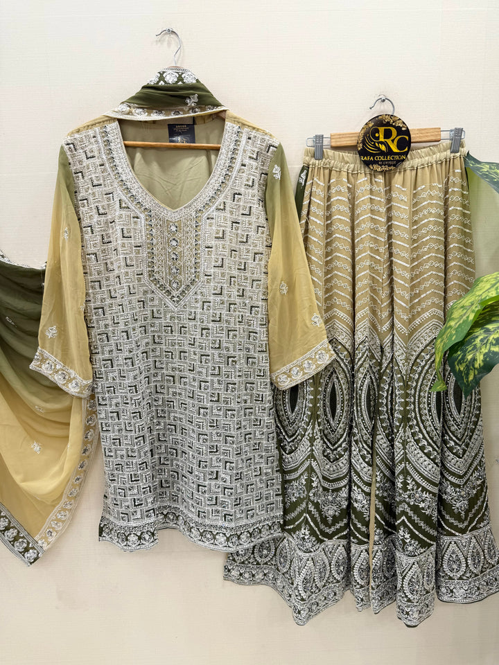 Lakhnawi wedding wear suits 59010