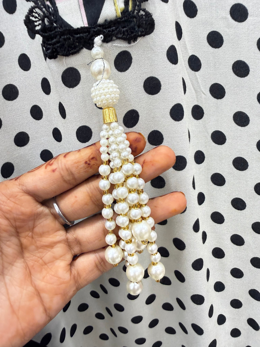 polka dot Pakistani Farshi suits