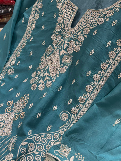 Party wear plazzo suits 17396