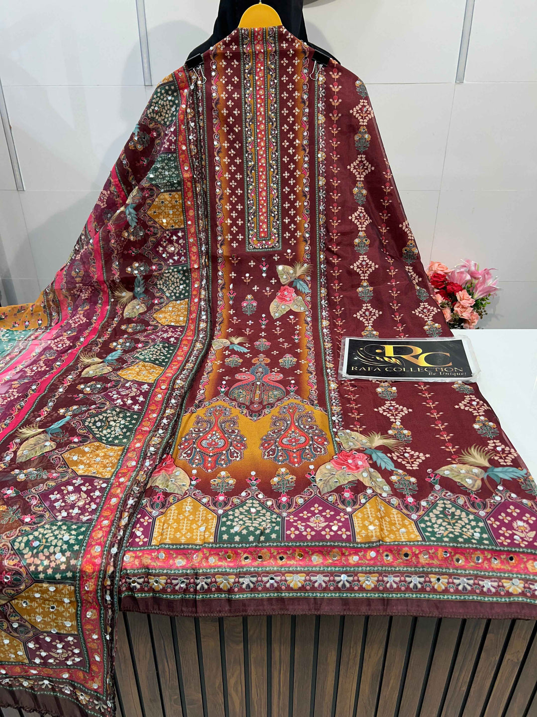 Organza Mirror Work Suit 5033