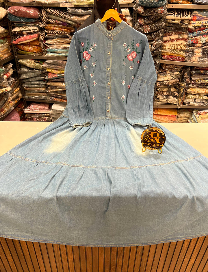 Denim long dress 2773