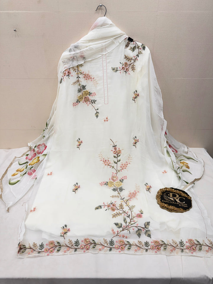 Organza unstitched suits