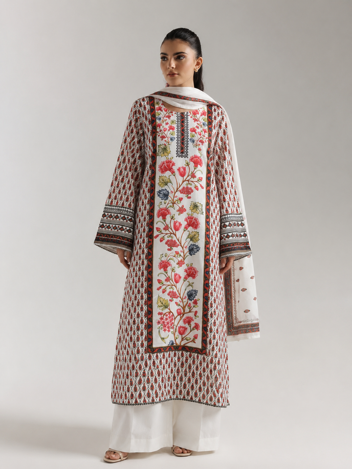 Printed pakistani long kaftans