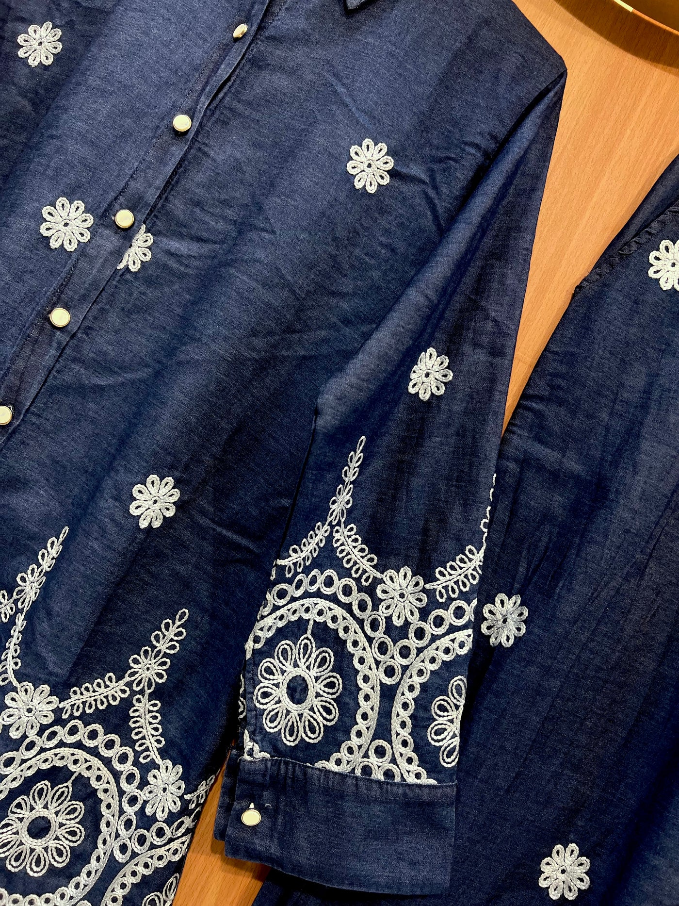 Denim embroidered co-ord sets 2559