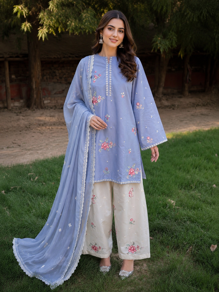 Cotton Embroidered Suits