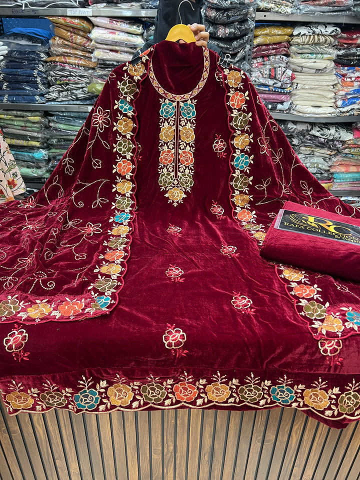 Velvet Embroidered Suit 2581