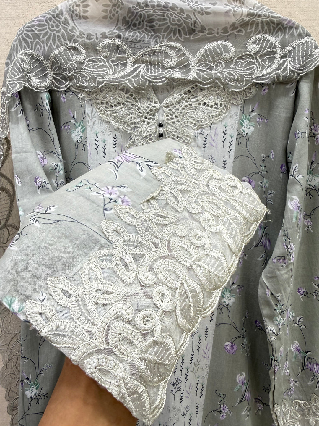 Cotton embroided suits