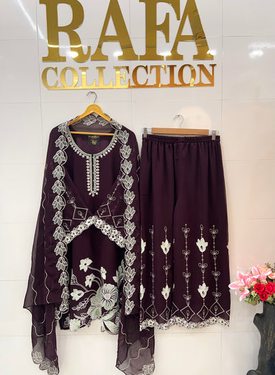 Embroidered  palazzo suits 2820