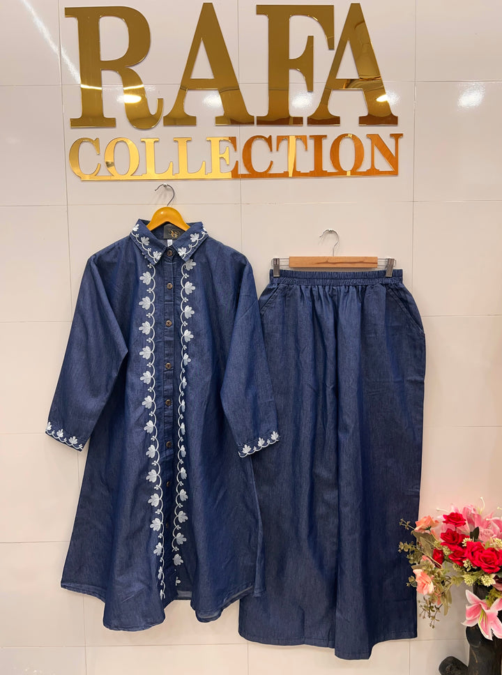 Denim Embroided Co-Ord Sets 2598