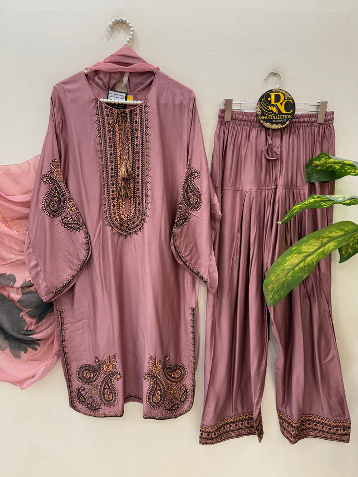 Multi embroidered Farshi Salwar suits