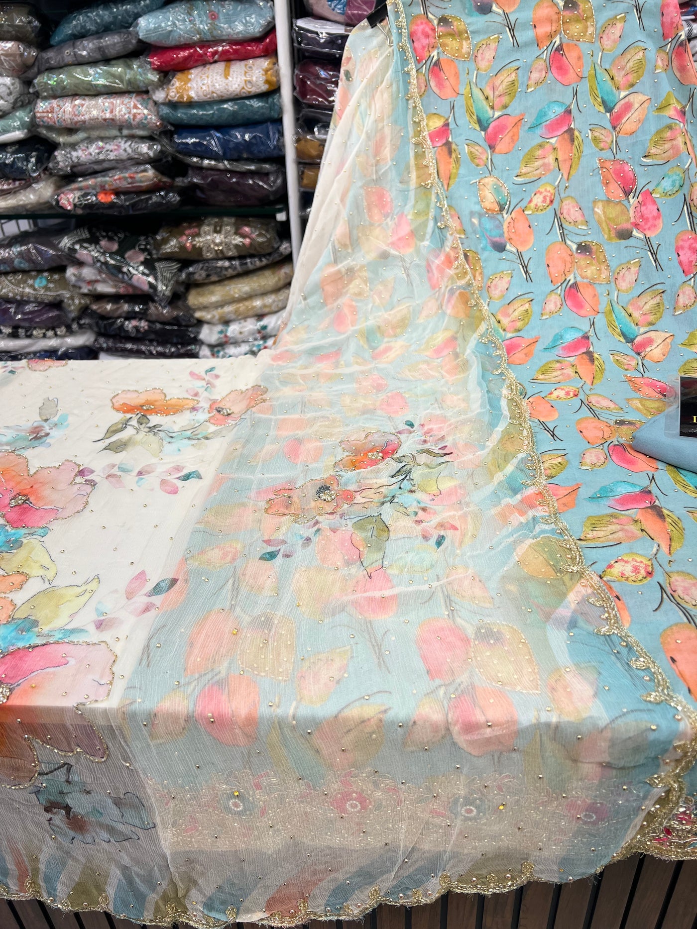 Cotton handwork suits 2133