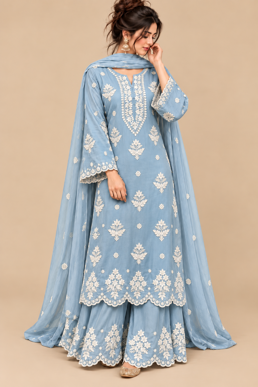 Lucknawi Embroidered Suits