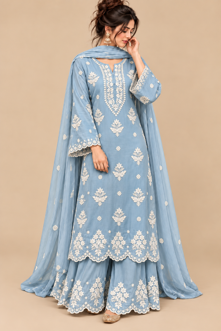 Lucknawi Embroidered Suits