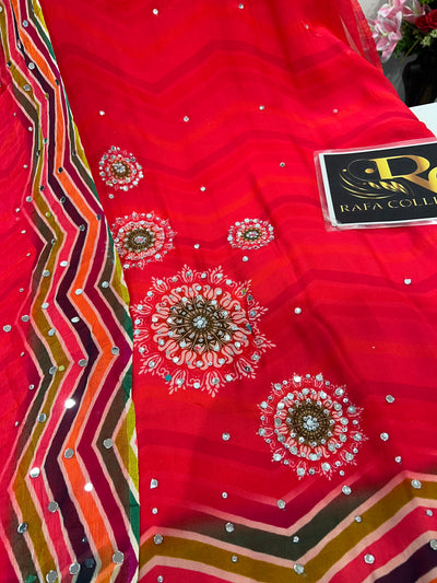 Mirror Work Unstitched Suit 1777
