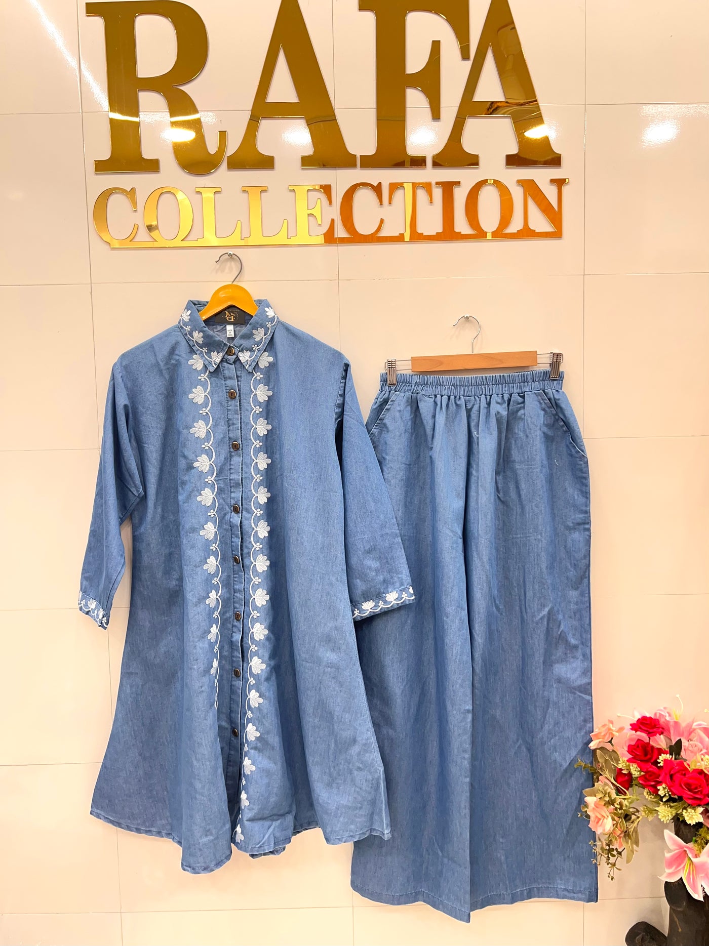 Denim Embroided Co-Ord Sets 2598