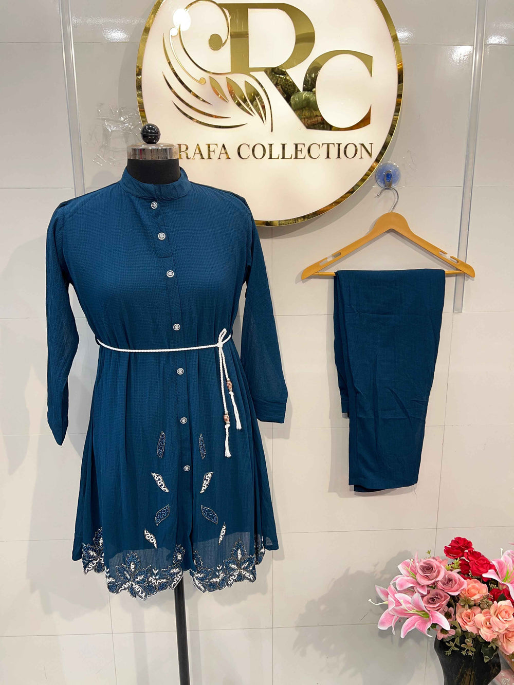 Crinkle Handwork Co-Ord Set 1578