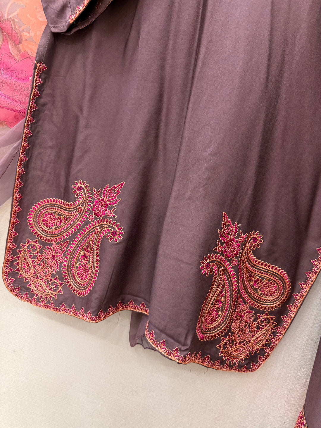Multi embroidered Farshi Salwar suits