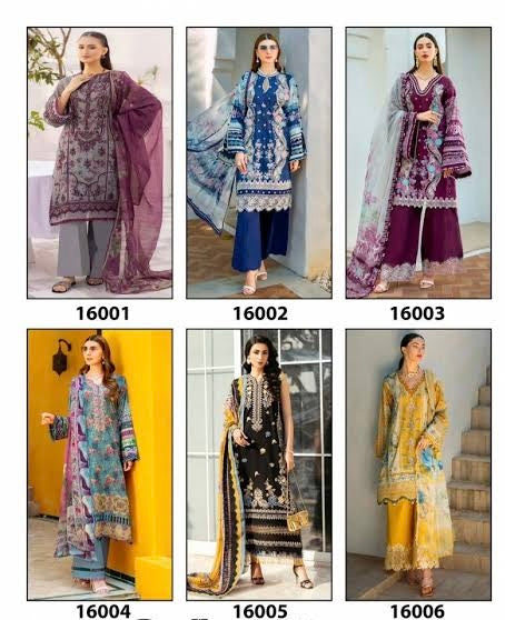 Cotton printed unstitch suits 2588