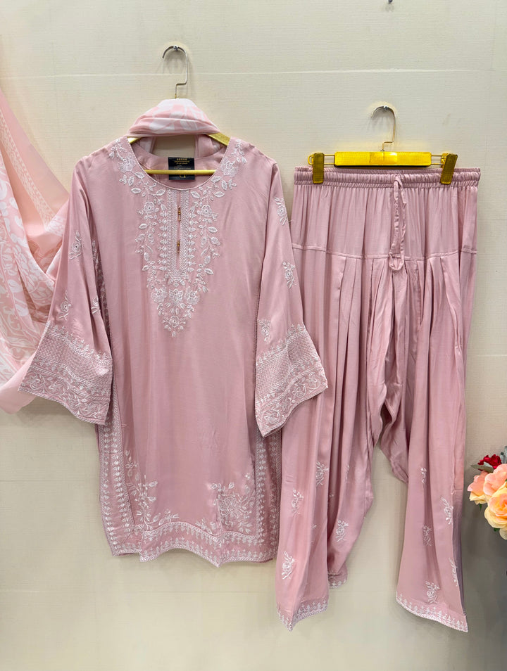 Embroided farshi suits