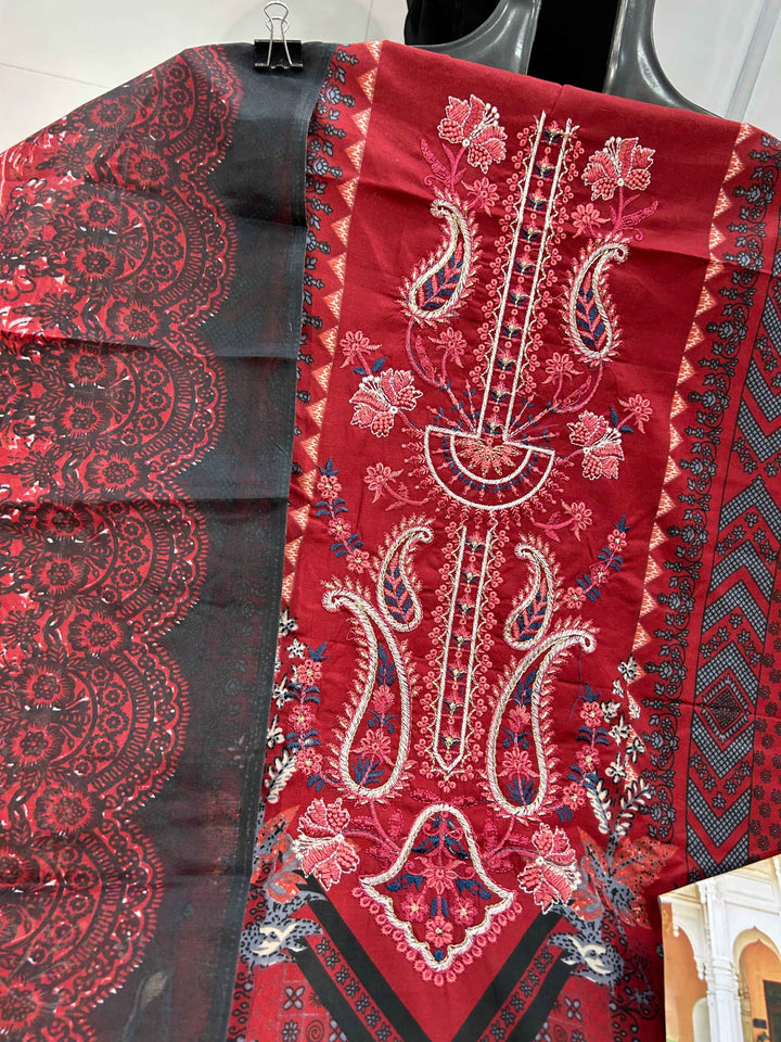 Semi cotton unstitch suit 1349