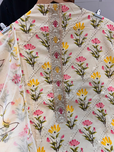 Cotton Unstitched Suit 1316