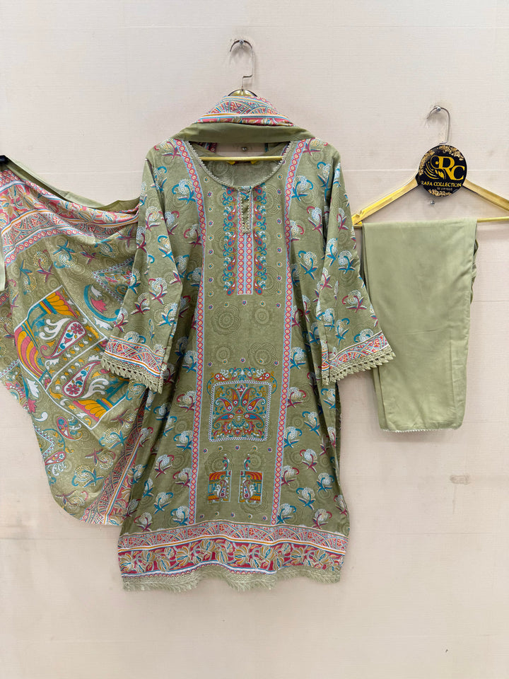 Semi Cotton printed Suits
