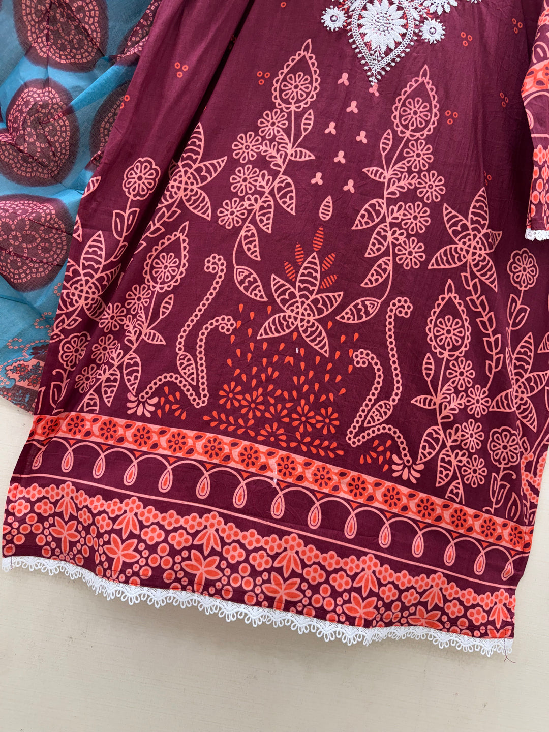 Cotton lakhnawi ready to wear suits
