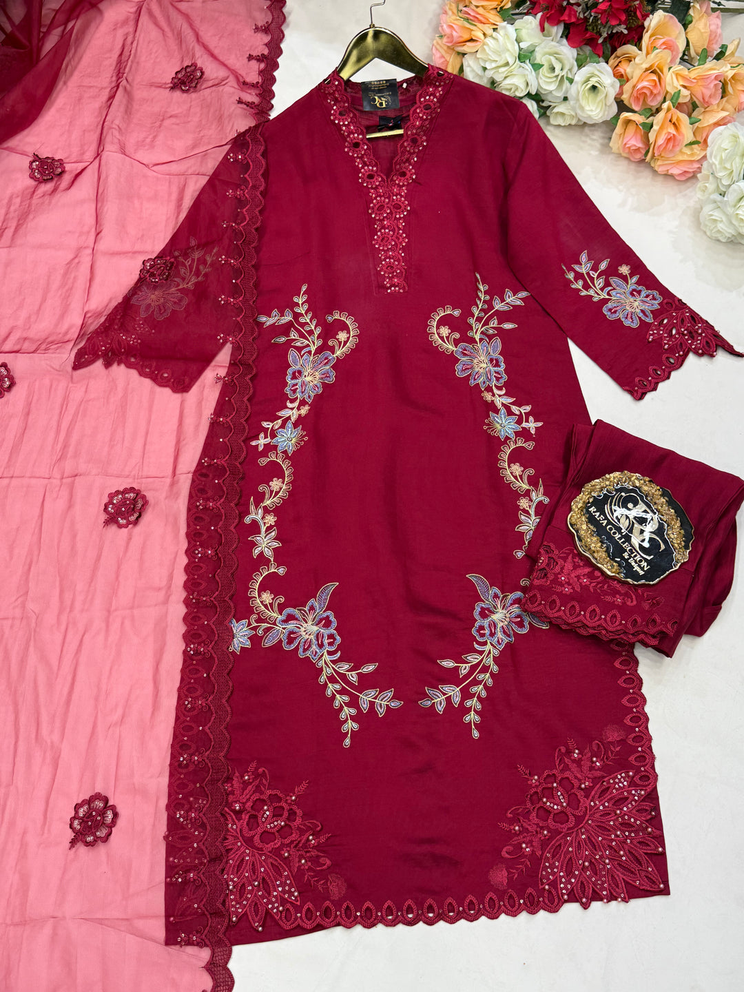 Premium cutwork suit