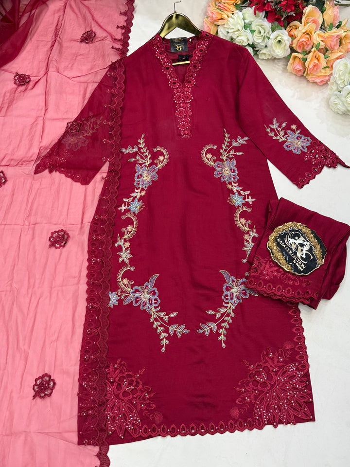 Premium cutwork suit