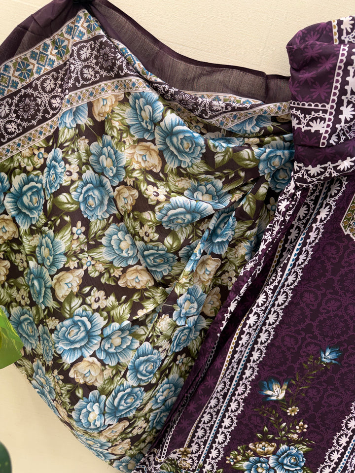 Semi Cotton printed Suits