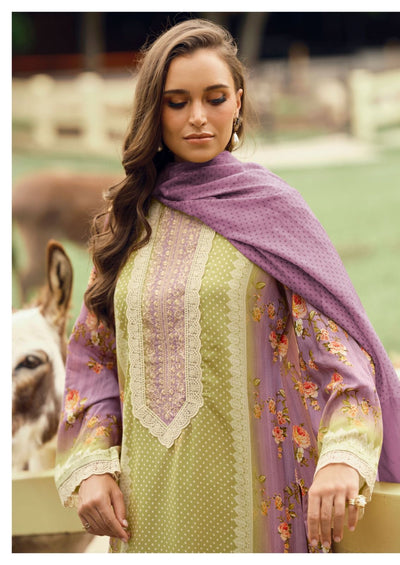 Cross stitch unstitched suit 2225