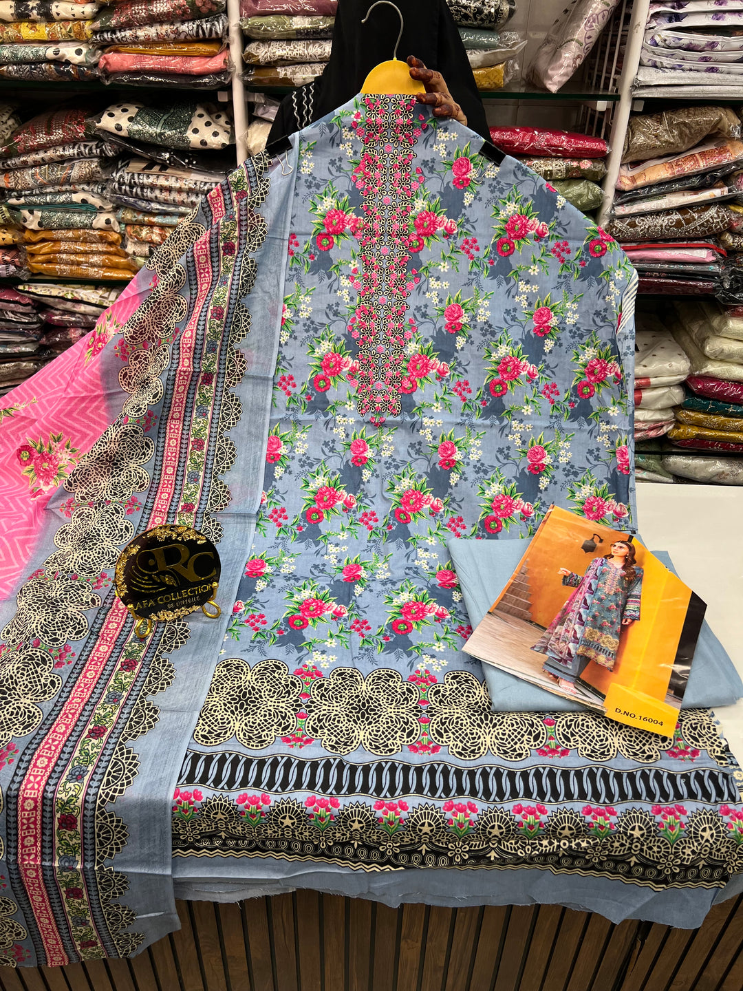 Cotton printed unstitch suits 2588