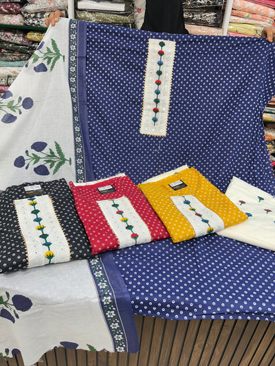 Cotton Unstich Suit 1378
