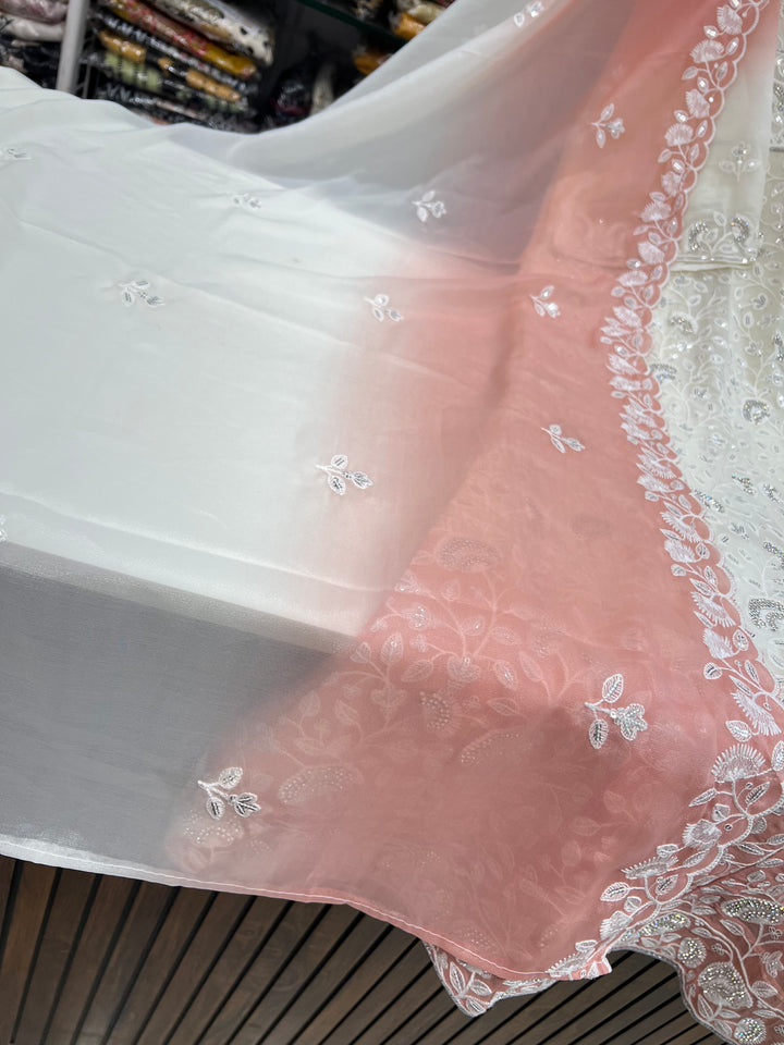 Semi stitch wedding gown 17395