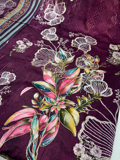 Cotton Zari Work Suit 1800