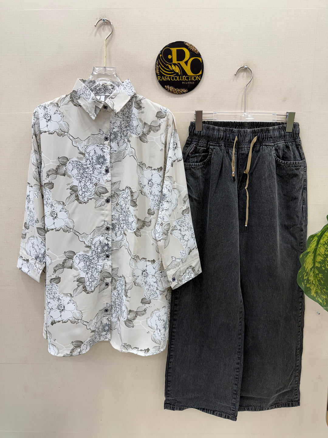 Korean denim cargo Sets