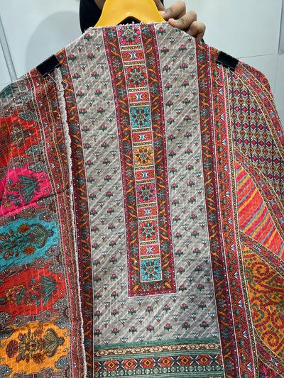 MULTI COLOUR UNSTICH SUIT 2085