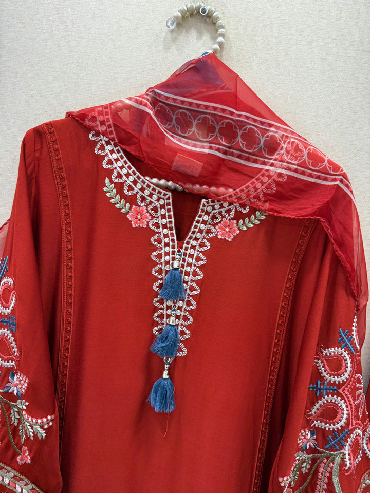 Embroidered Cutwork Suits